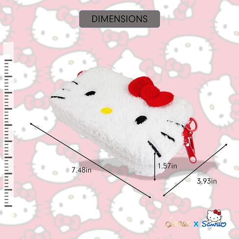 Sonix x Sanrio Plush Phone Wallet - Fuzzy Character Crossbody Bag, Furry Phone Bag, Universal Smartphone Purse - Hello Kitty in Kuwait