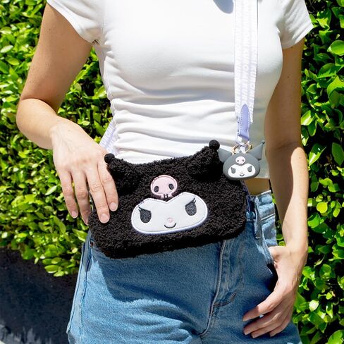 Sonix x Sanrio Plush Phone Wallet - Fuzzy Character Crossbody Bag, Furry Phone Bag, Universal Smartphone Purse - Hello Kitty in Kuwait