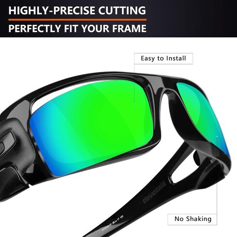Alphax Polarized Replacement Lenses for Oakley Crankcase OO9165 Sunglasses- Options in Saudi Arabia