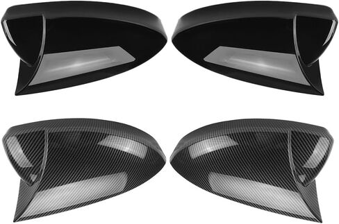 Car Side Rearview Mirror Cap Wing Mirror Cover Carbon Fiber for Renault Megane 4 MK4 2016 2017 2018 2019 2020 Car Accessories(Carbon Fiber Black) in Saudi Arabia