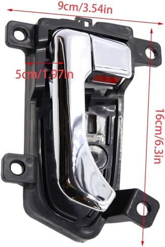 1Pc Front Rear Left Right Car Interior Door Handle Chrome for Kia Sportage 2011 2012 2013 2014 2015 2016 82610-3W010 82620-3W010(Black-Right) in Saudi Arabia
