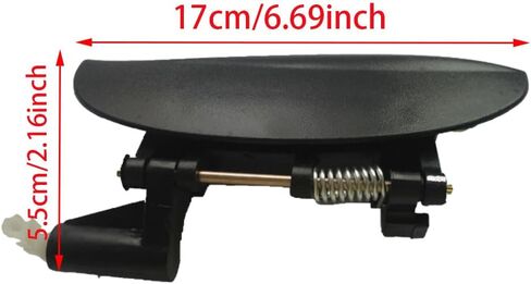 Car Front Exterior Outside Door Handles Left/Right Black for Hyundai Atos Amica Sanatro Inokom 1997-2005 82650-02100 82660-02100(Black-Front Right) in Saudi Arabia