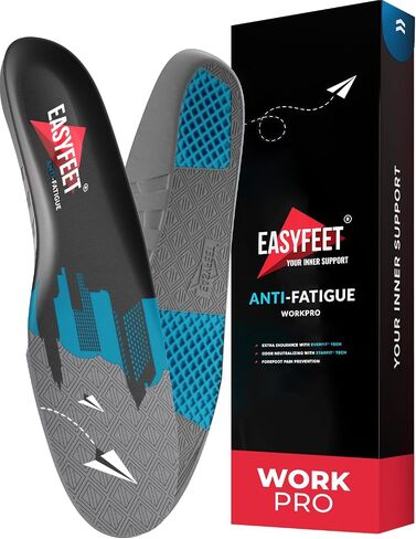 [New 2025] Orthotic Work Insoles - Work Boot Inserts for Standing All Day - Anti Fatigue Medium Arch Support Shoe Insoles Men Women Insert for Plantar Fasciitis - Flat Feet Leg Feet Pain Relief in Kuwait