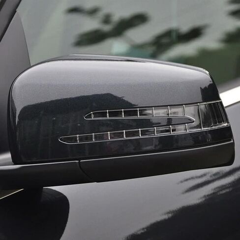 1Pair Left Right Side Door Wing Rearview Mirror Cover Caps for Mercedes A B C E S Class C207 W204 W212 Carbon Fiber/Glossy Black(Black-A) in Saudi Arabia