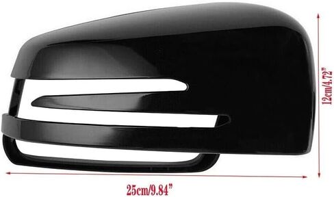 1Pair Left Right Side Door Wing Rearview Mirror Cover Caps for Mercedes A B C E S Class C207 W204 W212 Carbon Fiber/Glossy Black(Black-A) in Saudi Arabia