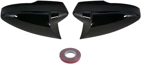 2PCS الخلفية غطاء مرآة غطاء ألياف الكربون/يسار أسود+يمين ل Skoda Octavia MK3 A7 5E 2014 2015 2017 2018 2018 2020 (Carbon Fiber Black) in Saudi Arabia