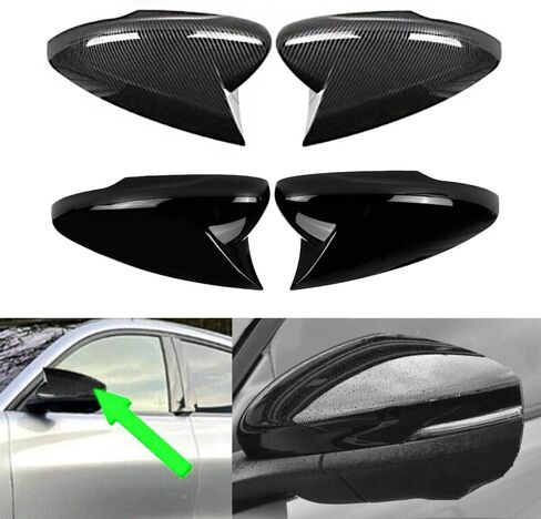 2PCS CAR LEARVING SIDE COVER COVER COPS TRIM CORBON CORBON TOX HORN FORD FORD FORD MACT MACH-E 2021 2022 (Black) in Saudi Arabia