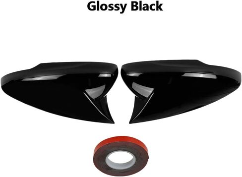 2PCS CAR LEARVING SIDE COVER COVER COPS TRIM CORBON CORBON TOX HORN FORD FORD FORD MACT MACH-E 2021 2022 (Black) in Saudi Arabia