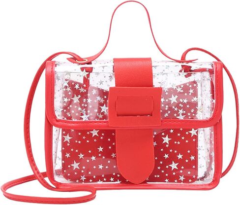 واضحة PVC حقيبة Crossbody صغيرة للنساء الفتيات ، النجوم الشفافة حقيبة كتف الهاتف المحمول مع حزام قابل للفصل ، أزياء حقيبة اليد واضحة حقيبة المحفظة محفظة لحفل التسوق العمل سفر الأسود in Kuwait