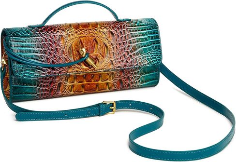 Trendy Women Crocodile Evening Clutch Purse Crossbody Shoulder Handbag Cute Vegan Leather Satchels in Kuwait