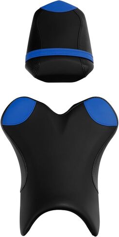 نسخة. السائق الأمامي المتسابق ومقعد الركاب الخلفي مناسب لـ Yamaha YZF R1 2004-2006 ، Stitches Blue in Kuwait