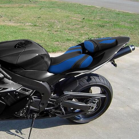 C.C. RIDER Front Driver & Rear Passenger Seat Fit For Yamaha YZF R1 2004-2006, Blue Stitches in Saudi Arabia