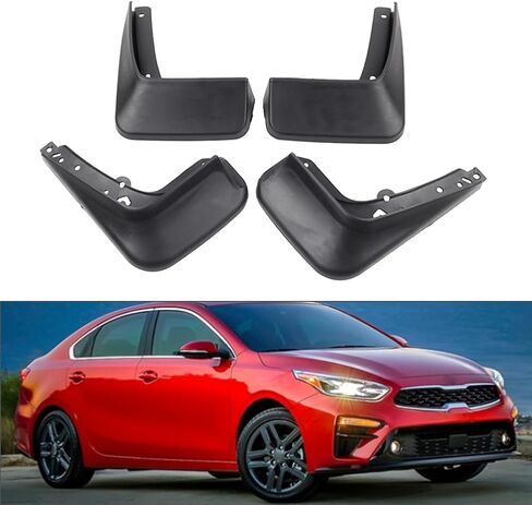 Cnswee6 4pcs Wheel Mud Flaps Splash Guards PP + TPO for KIA Forte / K3(BD) 3rd Generation 2019-2023 in Saudi Arabia