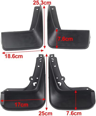 Cnswee6 4pcs Wheel Mud Flaps Splash Guards PP + TPO for KIA Forte / K3(BD) 3rd Generation 2019-2023 in Saudi Arabia