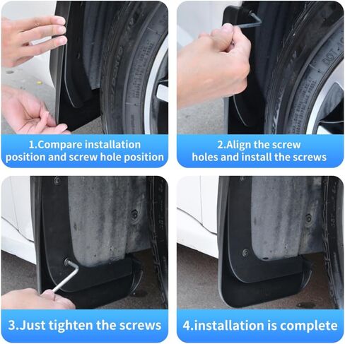 Extra Large Size Car Mud Flaps Splash Guards Mudflaps for Toyota Tacoma 2024 2025 Pickup Truck Auto Exterior Accessories Front Rear Tire Mudguards Wheel Inner Fender Liner Guard Flap Fenders in Saudi Arabia