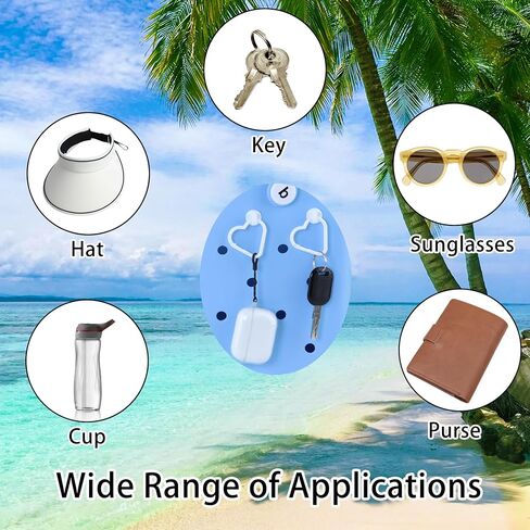 2Pcs Inserts Hooks Accessories for Bogg Bag and Simply Southern Tote,Charms Key Holder Heart Shape Hook for Bogg Bags Keychain -Finding Your Keys Quickly(White) in Kuwait