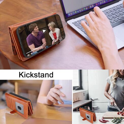 Harryshell Compatible with Samsung Galaxy S25 Ultra Wallet Case Detachable Phone Cover with Zipper Cash Coin Pocket Multi Card Slots Holder Wrist Strap Lanyard 6.9 inch (Floral Purple) in Kuwait