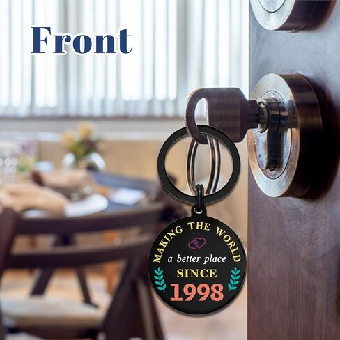 27 Year Old Birthday Gifts - Born in 1998 Birthday Keychain - 27th Birthday Gifts for Men Women in Saudi Arabia