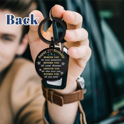 27 Year Old Birthday Gifts - Born in 1998 Birthday Keychain - 27th Birthday Gifts for Men Women in Saudi Arabia