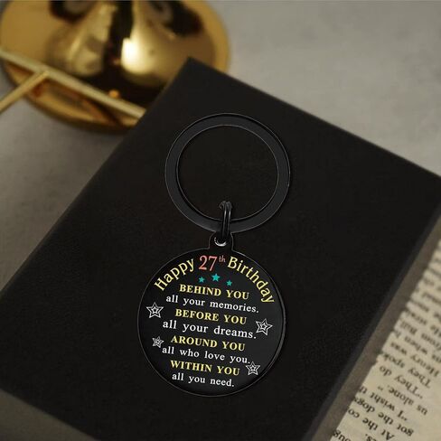 27 Year Old Birthday Gifts - Born in 1998 Birthday Keychain - 27th Birthday Gifts for Men Women in Saudi Arabia