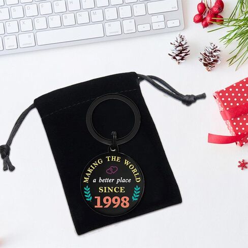 27 Year Old Birthday Gifts - Born in 1998 Birthday Keychain - 27th Birthday Gifts for Men Women in Saudi Arabia