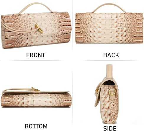 Trendy Women Crocodile Evening Clutch Purse Crossbody Shoulder Handbag Cute Vegan Leather Satchels in Kuwait