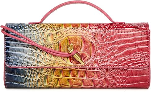 Trendy Women Crocodile Evening Clutch Purse Crossbody Shoulder Handbag Cute Vegan Leather Satchels in Kuwait