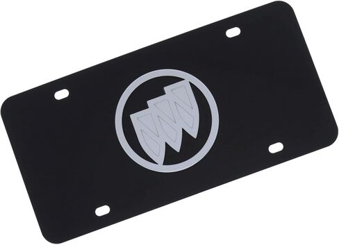 Au-TOMOTIVE GOLD, INC. Officially Licensed Chrome (No Fill) Logo on License Plate for Buick (Mirrored) in Saudi Arabia