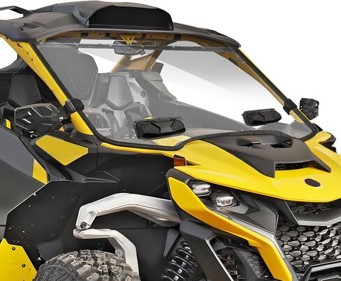 StarknightMT Front Vented Mrverick R Windshield Scratch Proof Windshield Compatible With Can Am Maverick R& R MAX 2024 2025 | Heavy Duty Clear Full Windshield in Saudi Arabia