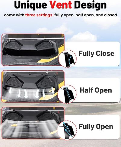 StarknightMT Front Vented Mrverick R Windshield Scratch Proof Windshield Compatible With Can Am Maverick R& R MAX 2024 2025 | Heavy Duty Clear Full Windshield in Saudi Arabia