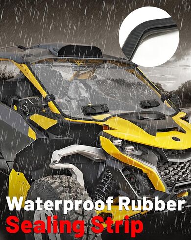 StarknightMT Front Vented Mrverick R Windshield Scratch Proof Windshield Compatible With Can Am Maverick R& R MAX 2024 2025 | Heavy Duty Clear Full Windshield in Saudi Arabia