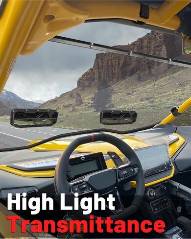 StarknightMT Front Vented Mrverick R Windshield Scratch Proof Windshield Compatible With Can Am Maverick R& R MAX 2024 2025 | Heavy Duty Clear Full Windshield in Saudi Arabia