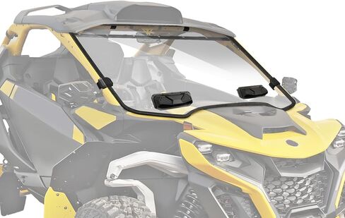 StarknightMT Front Vented Mrverick R Windshield Scratch Proof Windshield Compatible With Can Am Maverick R& R MAX 2024 2025 | Heavy Duty Clear Full Windshield in Saudi Arabia