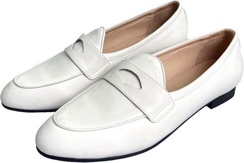 Justar Women's Leather Penny Loafers Slip on Dress Flats Shoes for Women in Saudi Arabia