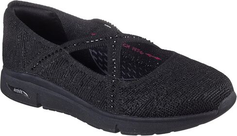 Skechers Modern Comfort Women's Women's Martha Stewart Arch Fit Living-Meadow Walk Loafer, Black, 5 in Saudi Arabia