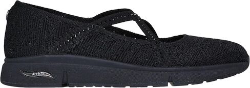 Skechers Modern Comfort Women's Women's Martha Stewart Arch Fit Living-Meadow Walk Loafer, Black, 5 in Saudi Arabia