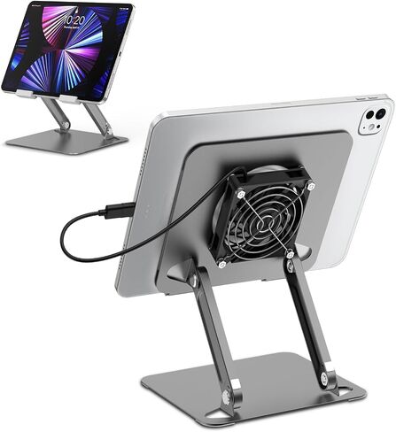 حامل Surface Pro، مبرد iPad، وسادة تبريد iPad Pro، حامل حامل قوي للكمبيوتر اللوحي مع مروحة هادئة لأجهزة الكمبيوتر اللوحية Microsoft Surface، iPad Pro 12.9 iPad Air، أجهزة Samsung Galaxy Tabs حتى 15 بوصة in Kuwait
