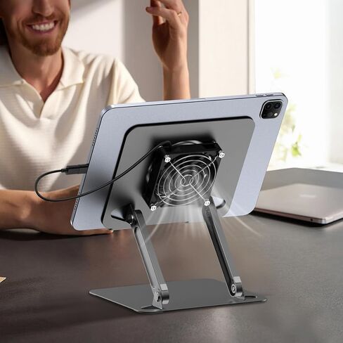 حامل Surface Pro، مبرد iPad، وسادة تبريد iPad Pro، حامل حامل قوي للكمبيوتر اللوحي مع مروحة هادئة لأجهزة الكمبيوتر اللوحية Microsoft Surface، iPad Pro 12.9 iPad Air، أجهزة Samsung Galaxy Tabs حتى 15 بوصة in Kuwait