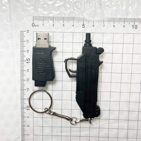 Cartoon USB 2.0 Flash Drive Memory Thumb Stick Date Storage Jump Pendrive Cute Funny Gun Shape with Key Chain for Computer Laptop Novelty Gift Pistol 32GB in Kuwait
