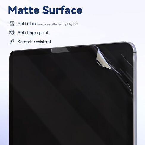 IPROKKO Magnetic Privacy Screen Protector Compatible with iPad Pro 12.9 Inch (6th/5th/4th/3rd Generation, 2022 2021 2020 2018), Removable Anti Blue Light Glare Spy Private Filter Black Security Cover in Kuwait