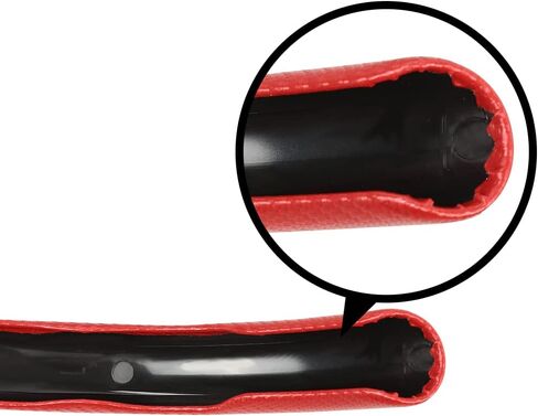 إكسسوارات غلاف عجلات التوجيه من Allgood Car ، متوافقة مع Car Universal 37-38 سم DIA ، مضاد للانزلاق ألياف الكربون Red 2pcs in Saudi Arabia