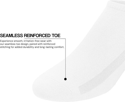 No Show Socks Men's White Low Cut Ankle Socks Athletic Running | 6 Pairs (Sizes 8-12/9-13) in Saudi Arabia