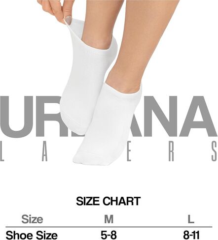 No Show Socks Men's White Low Cut Ankle Socks Athletic Running | 6 Pairs (Sizes 8-12/9-13) in Saudi Arabia