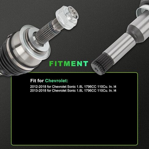 SCITOO Front Right Cv Axle Shaft Assembly 2012-2017 For Chevrolet Sonic 66-1520 60-1520 Ncv10100 in Kuwait