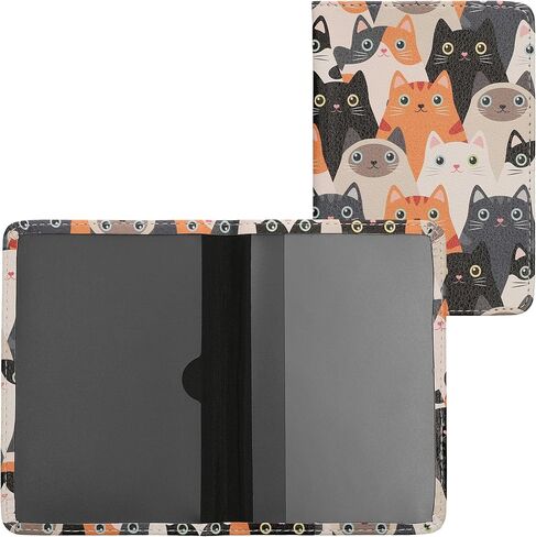 kwmobile Registration and Insurance Holder - Car Document Holder for Vehicle Documents and Cards - PU Leather with Design - White/Black in Kuwait