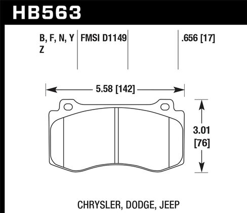 HB563N.656 HP Plus Crossover Street/Motorsport Brake Pads in Saudi Arabia