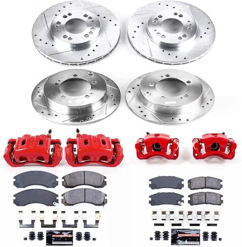 Power Stop KC802A Z23 Evolution Sport 1-Click Brake Kit with Powder Coated Calipers (Brake Pads, Drilled/Slotted Rotors) in Saudi Arabia