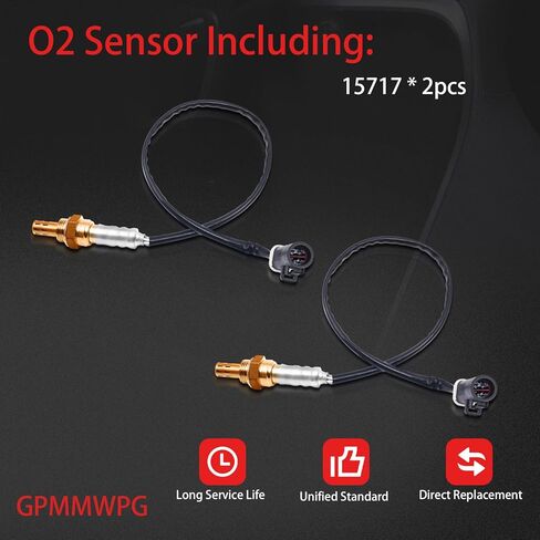 2PCS O2 Sensor 15717, 02 Sensor Compatible with Ford for E150 for F150 for Mustang for Ranger, Automotive Replacement Oxygen Sensor Compatible with Lincoln for Navigator 15716 15718 15719 in Kuwait