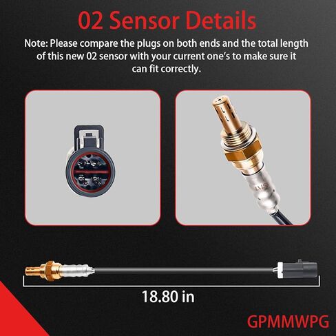 2PCS O2 Sensor 15717, 02 Sensor Compatible with Ford for E150 for F150 for Mustang for Ranger, Automotive Replacement Oxygen Sensor Compatible with Lincoln for Navigator 15716 15718 15719 in Kuwait