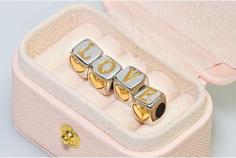 KunBead Number 0-9 Gold Heart Love Bead Birthday Charms Compatible with Pandora Charm Bracelet for Women in Kuwait